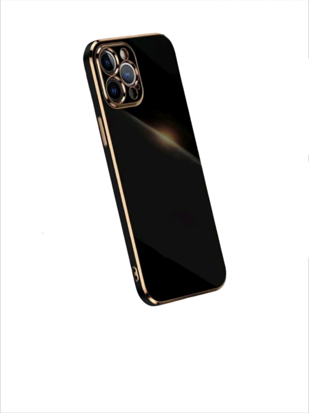 Gold edge Plain Phone Case iPhone 15